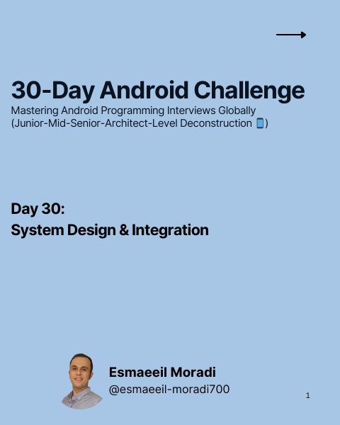 Day 30 — System Design & Integration